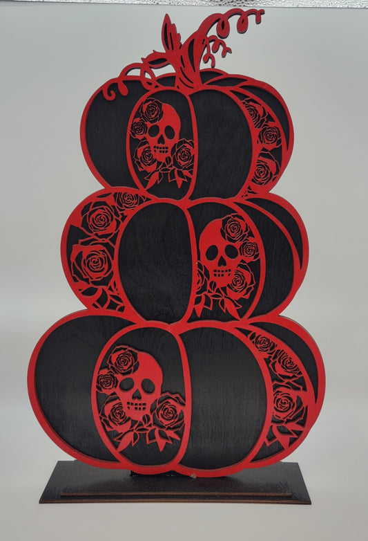 3 Tier Skull Pumpkins