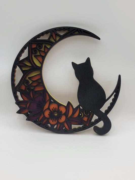 Cat Crescent Moon